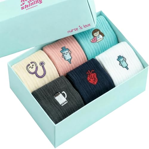 Regalos originales para enfermeras y TCAE set de calcetines divertidos para hospital