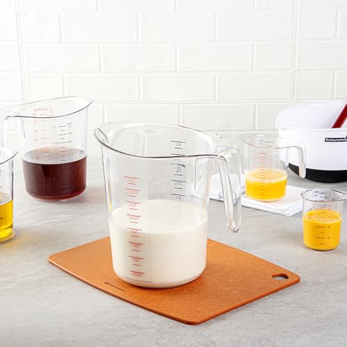 Image of Restaurantware 4 qt Clear Plastic (Cups) Measuring Cup, 10 Pack