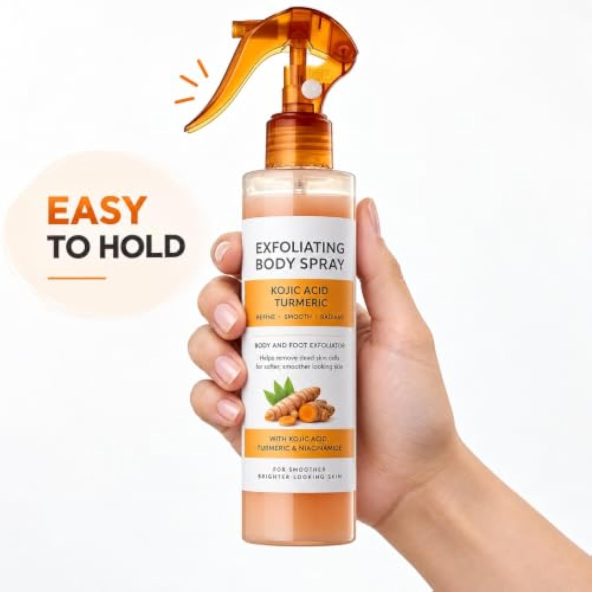 Exfoliating Kojic Acid Turmeric Spray Body Foot Exfoliator