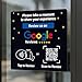 NFC Business Google Review Sign - Boost Customer Feedback with Tap & Scan QR - No App, No Subscription - Works on iPhone & Android (Black, 4.72