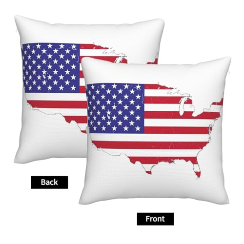 Housse de coussin USA EdWal lot de 2 pour canapé