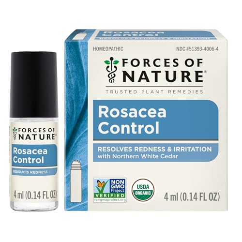 Forces of Nature Natural, Organic Rosacea Treatment Fast Acting, Relief for Redness, Pimples...