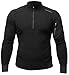 Hot Chillys Men's La Montaña Zip-T Mountain-Weight Body Fit Base Layer - Black/Black, X-Large