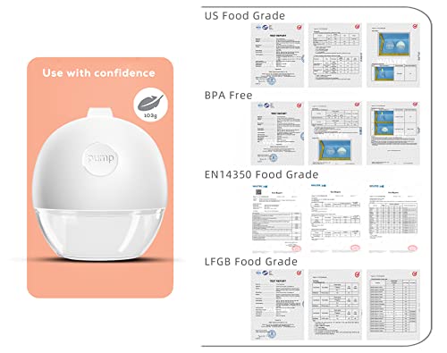 Wearable Manual Breast Pump︱2Oz Milk Catcher︱Hands Free︱Easy To Wash︱Nature Suction︱No Milk Leakage︱Duckbill Suction Piece︱Comfortable For Long Wear︱Air Valve︱Use With Wearable Electric Pump (2Pcs) #TOP5
