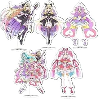 対応名探偵プリキュア アクリルスタンド 森亜るるか 明智あんな 小林みくる 置物 札を立てる 10cm 360度回転可能 卓上インテリア アニメ小物 (色5) [並行輸入品]