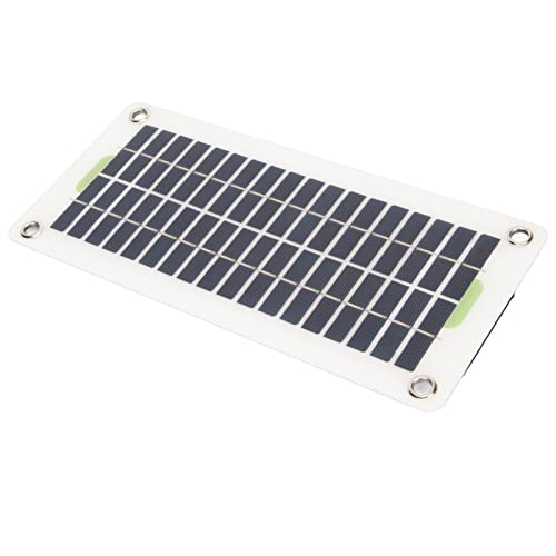Panneau Solaire Portable, 12V 30W Mini Kit de Chargeur Solaire Cellules Photovoltaïques Polycristallines Extérieur USB Étanche pour Voiture Van Bateau Caravane
