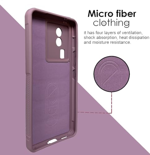 Image of A rtistque Liquid Silicone Stripes Back Cover Case for iQOO Neo 7 5G / iQOO Neo 7 Pro 5G | with Camera Protection | with Inner Fabric | Anti Slip Grip | AirBag Case - Purple