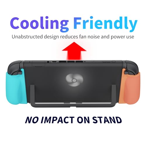 Image of MystiForge Split Grips for Nintendo Switch 2 Joycon 2 - Ergonomic, Anti-Slip TPU, Quick Release & Lightweight (Orange&Blue)