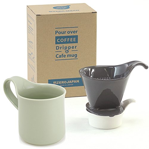ZEROJAPAN ギフトセット コーヒードリッパーL&カフェマグ(トレイ付) ミネラル DMZ-16 SGY/MI