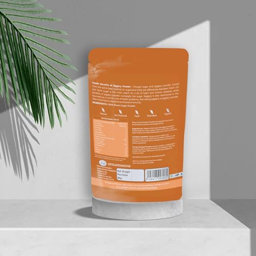 Image of AJURWEDAEAT Organic Jaggery Powder | Natural Sweetener Traditional Indian Gud | Chemical Free Unrefined Sugar Alternative for Tea Coffee Sweets Cooking Baking Healthy Daily Use (460 GM - Pack Of 2)