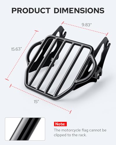 Benlari Gloss Black Detachable Luggage Rack
