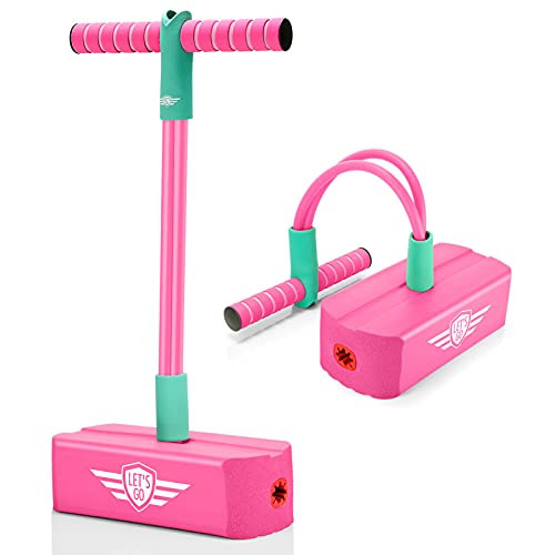 Toys for 3-12 Year Old Boys Girls, Foam Pogo Jumper Toys for Age 3-12 Years Old Kids Pogo Stick Gifts for 3-12 Year Old Boys Girls Autism Toys Party Bday Christmas Gifts Stocking Stuffers, Rose Red