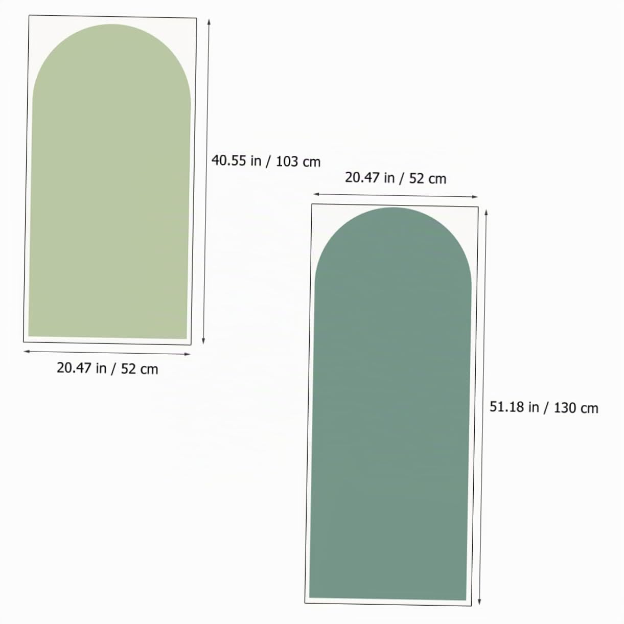 Carta da Parati Geometrica Adesivi Murali Arco 2 Pezzi in Pvc Resistenti e Forte Adesivo, Decorazione Elegante per Camere da Letto e Finestre