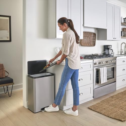Image of Rubbermaid Elite Stainless Steel Step-On Trash Can, 12 Gallon