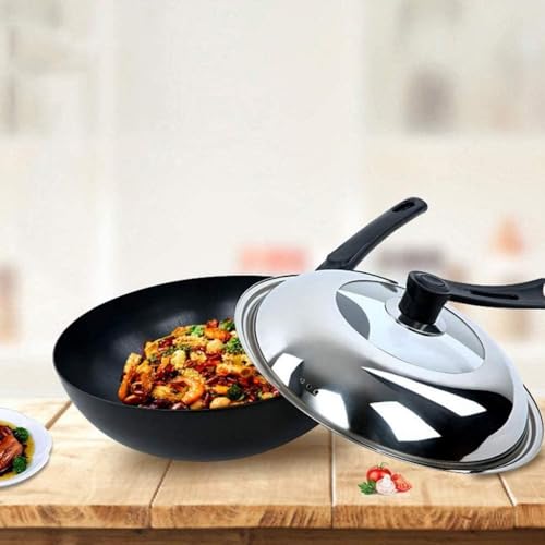 Wok de acero inoxidable 32 cm con tapa miniatura 2