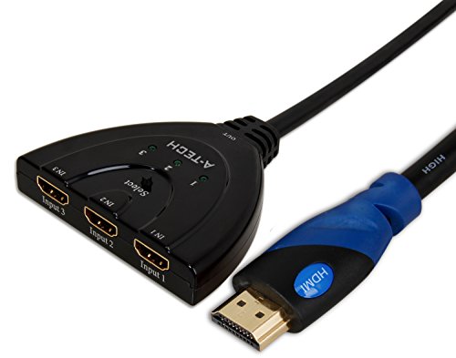 a-Tech Sl3103pt1m es un 3 x 1 puerto Hdmi interruptor 3 x 1 con 91,44 cm Hdmi Cable de la coleta en ABS negro. Con este conmutador Hdmi puedes conectar DVD/STB u otros tres fuentes de entrada a una pantalla (HDTV/proyector/monitores de ordenador) ...