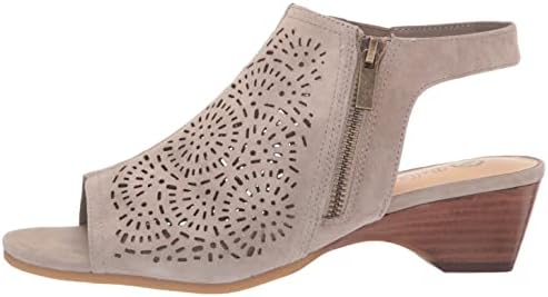Bella Vita Women's Amiyah Wedge Sandal, Stone Suede Leather, 7.5 Narrow | Image 7