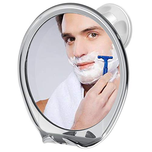 Magpower Fogless Shower Mirror for Shaving Bathroom Mirror with Razor Holder, Anti-Fog Glass, Shatterproof, 360 Degree Rotation for Easy Mirrors Viewing, Strong Lock Suction Cup, Easy Install
