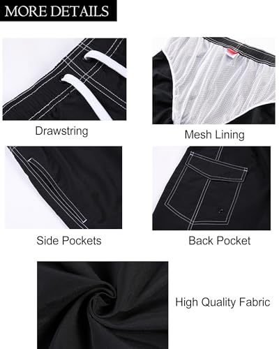 Image of Swim Trunks Men Quick Dry Mesh Lining Board Shorts