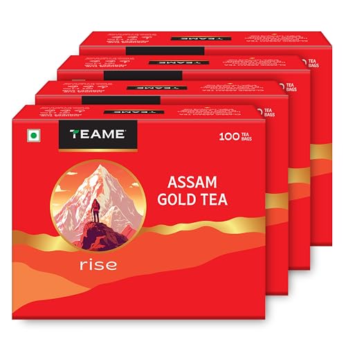 Image of TE-A-ME Assam Gold Tea 100 Bags | Assam Black Chai | Pack of 4