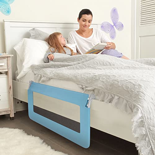 Comfybumpy Toddler Bed Rail Guard For Kids Twin, Double, Full Size Queen & King Mattress - Bedrail For Toddlers - Fit For Slats & Boxspring - Children & Baby Bed Rails (Blue Reg) #TOP1