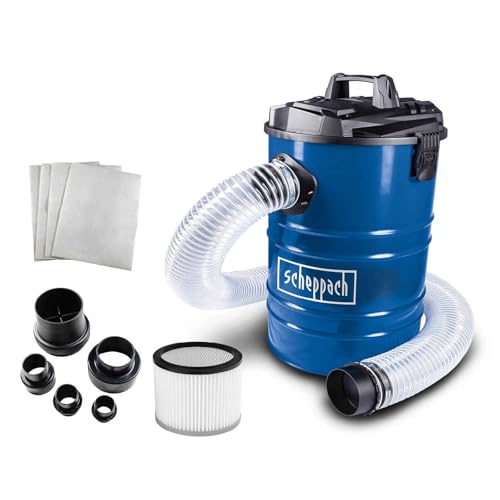 Scheppach Absauganlage DC100 Späneabsaugung mit 4 tlg. Adapterset | Luftleistung 215 m³/h | Füllmenge 65L | Unterdruck 25kPa | Leistung 1200W | Schlauchlänge 2m | inkl. Filterpatrone & 4x Papierfilter