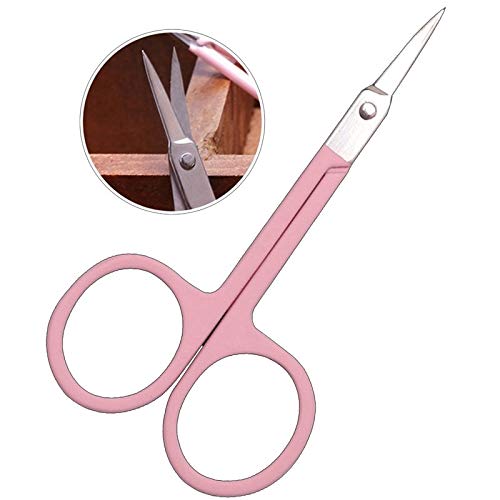 Forbici artigianali Forbici professionali for manicure for unghie Sopracciglio Naso Ciglia Forbici for cuticole Pedicure curvo Strumento for trucco Forbici