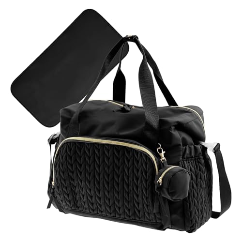 Sac à langer léger grand format en nylon avec porte-tétine pour voyage