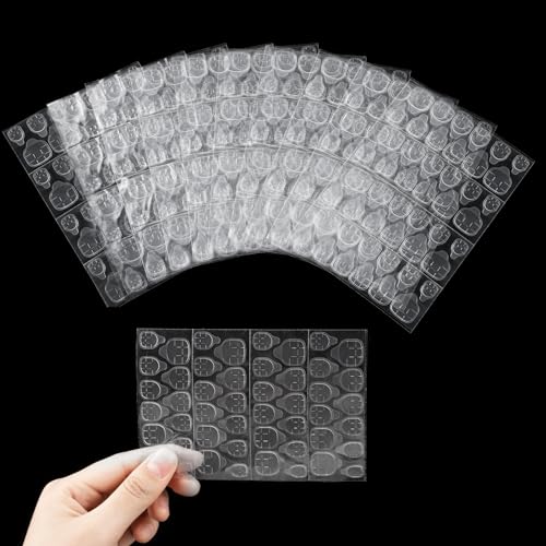 Kiperline 480 almohadillas adhesivas para uñas, transparentes, para uñas, Press on Nails, almohadillas adhesivas para salón de uñas, accesorios de manicura
