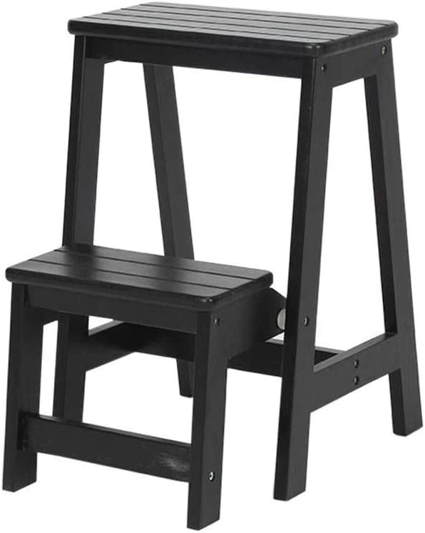Taburete de cocina de madera OKUOKA que sirve como estante para flores y plantas