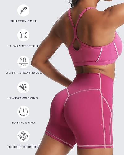 Image of Aoxjox Women's Workout Sports Bras Fitness Training Gym Lexi Lined Bra Yoga Crop Tank