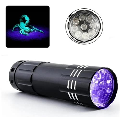 Lanterna Luz Negra Led Ultravioleta Uv Em Alumínio com Alça