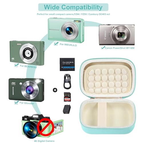 Estuche duro para cámara digital pequeño compatible con Canon y Nikon miniatura 3