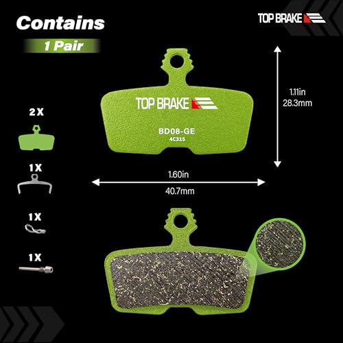 Image of TOP BRAKE Disc Bike Brake Pads Compatible with SRAM Code R RE RSC, DB8, Motive, AVID | MTB eMTB Downhill Trail All Mountain Enduro Cycling | 2026 iF Design Award