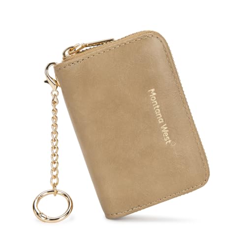Image of Montana West RFID Blocking Small Credit Card Holder Wallet for Women with Zipper Soft Compact Women's Wallet Gift Idea