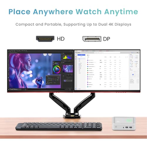Image of AMD Ryzen 5 3550H Mini PC, 4-Core 8-Thread Processor, 16GB DDR4 RAM 512GB High-Speed SSD, 4K UHD Video Support, Low Noise Small Form Factor Desktop PC for Multitasking Work & Home Media