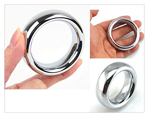 Carinloing 1Pcs Thick Heavy Stainless Steel Metal Shaft Ring Rod (Silver)