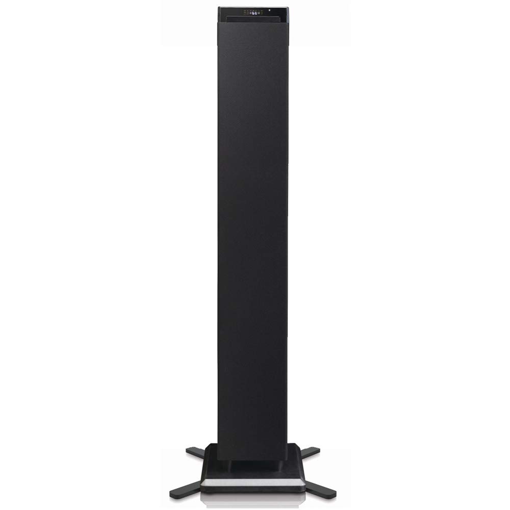 Majestic TS 92R CD BT USB AX - Altoparlanti a torre con Bluetooth NFC, Lettore CD/MP3, doppia USB, ingresso AUX-IN, telecomando, Nero