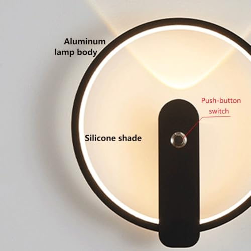 Aplique de pared con interruptor integrado para regular la luz sin levantarse de la cama 8