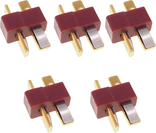 CowGoldChild T型コネクター 10ピースプラグオスとメス コネクタアダプタ tスロットリポバッテリー ラジコンモデル用 RCドローン (5ペア Deans Tオス＆メス)