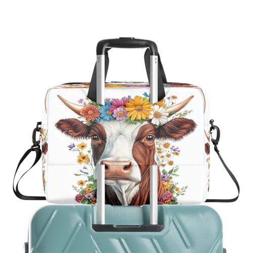 Maletín para laptop de 15.6 pulgadas con estampado de vaca miniatura 7