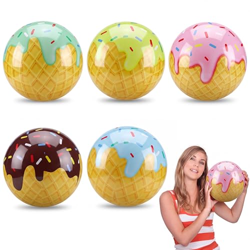 Balles de plage gonflables crème glacée en lot de 10 pour jeux de piscine