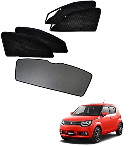 Image of Kozdiko Car Side Window Curtains Zipper with Dicky Magnetic Sunshades Compatible for Maruti Suzuki Ignis