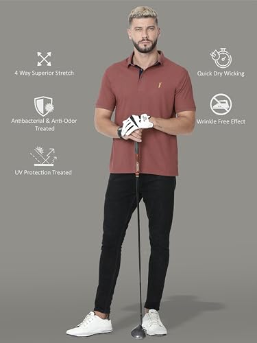 Image of STELLERS Men's Premium Regular Fit Polo T-Shirt's |Feather Touch Feel | Odour Resistant| Anti-Static| Wrinkle Free | Quick Dry | Stretchable | Lightweight | Sweat-Proof