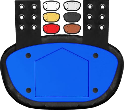 Penveer Football Backplate for Shoulder Pads with High Impact Padding, Adult & Youth Lower Backplate Football (Metallic Blue, Adult)
