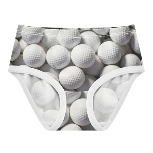 Golf Balls Girls' Underwear, Toddler Briefs, Girls Underwear Cotton, 2–8 Years