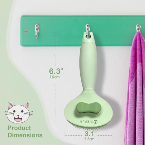 Image of Cat Brush for Shedding, Self Cleaning Brush for Long & Short Hair Cats
