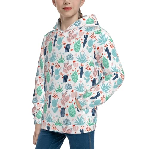 Cute Cactuses Kid Hoodies Boys Sweatshirts Girls Pullover with Pocket2