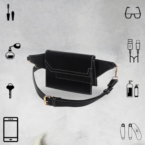 Image of JENN Women's Crossbody Erryn Shoulder Bag and Fanny Pack | Adjustable Strap, Lightweight Sling Purse with Zipper Pockets | Compact Everyday Handbag for Travel and Casual Use