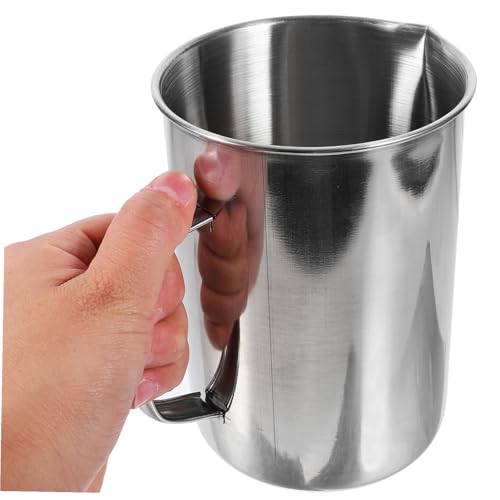 Jarra medidora de acero inoxidable 1000ml para leche miniatura 4
